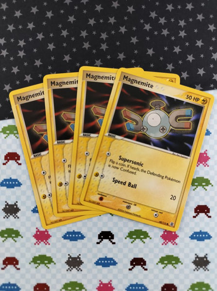Vintage Common- Set/4 Magnemite FireRed & LeafGreen Non-Holo Pokemon Cards 68/112 - LP