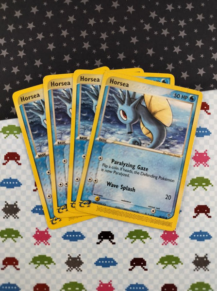 Vintage Common- Set/4 Horsea ex Dragon Non-Holo Pokemon Cards 58/97 - LP