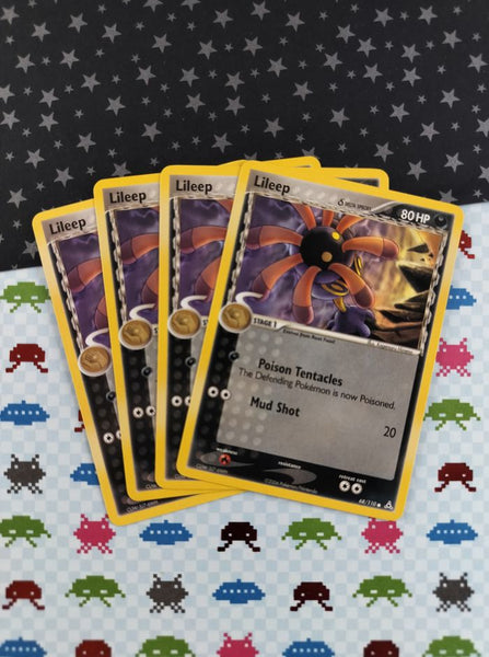 Vintage Common- Set/4 Lileep Holon Phantoms Non-Holo Pokemon Cards 68/110 - LP