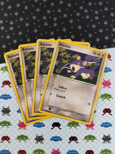 Vintage Common- Set/4 Rattata FireRed & LeafGreen Non-Holo Pokemon Cards 77/112 - LP