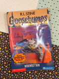 Vintage 1997 Parachute Press R.L. Stine Goosebumps #60 Werewolf Skin Softcover *With Mask*