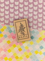 Vintage Stamp Affair 3480 Basil Herbs Rubber Stamp Block