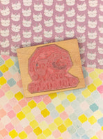 Vintage 1989 D.O.T.S. N121 Udderly Wonderful Christmas Rubber Stamp Block