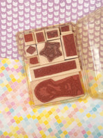 Vintage 1998 Stampin' Up Rubber Stamp Blocks Set/10, "Christmastime"