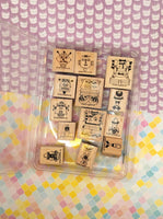 Vintage 2003 Stampin' Up Rubber Stamp Blocks Set/13, "Rad Robots"