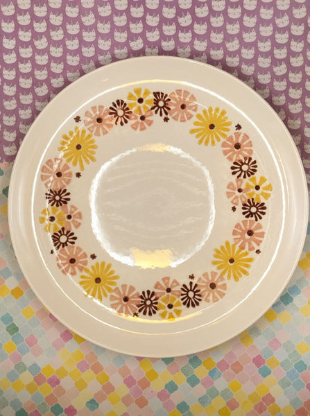 Vintage American Heritage Dinnerware Stetson Pink/Yellow Floral Dinner Plate