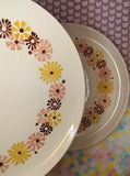 Vintage American Heritage Dinnerware Stetson Pink/Yellow Floral Dinner Plate