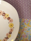 Vintage American Heritage Dinnerware Stetson Pink/Yellow Floral Serving Platter