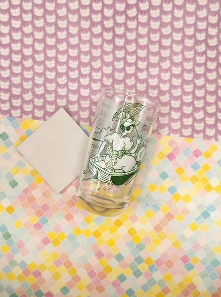 Vintage Hazel Atlas "Row, Row, Row Your Boat" Glass Tumbler, Excellent Shape