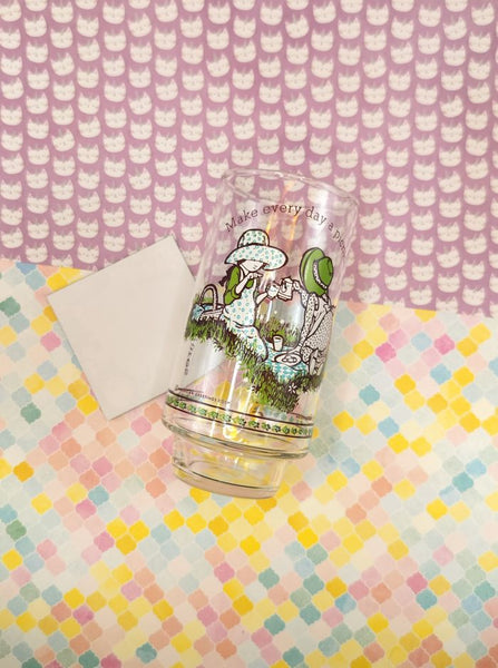 Vintage Holly Hobbie American Greetings Corp. Coca Cola Glass Tumbler, Excellent Shape