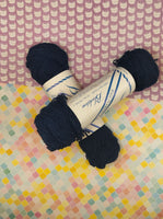 Vintage Brentwood Yarns Blackstone 100% Orlon Acrylic, Lot of 2 Clean Skeins, Navy Blue
