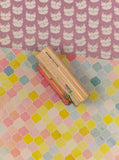 Vintage 1989 D.O.T.S. H130 Keep it Up Teddy Bear Rubber Stamp Block