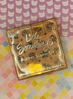 Vintage 1998 PSX "Little Somethings" Miniature Rubber Stamp Block Set