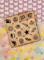 Vintage 1998 PSX "Little Somethings" Miniature Rubber Stamp Block Set