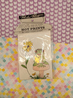 Vintage Panda Prints Hot Prints 100 HP 101 Meditating Frog w/Flower SEALED