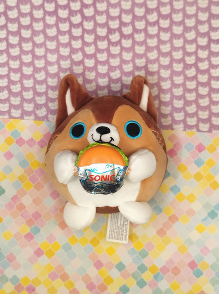 Zuru Snackles Series 2 Lucas Sonic Burger 5" Plush Stuffed Animal, Clean