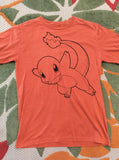 We Love Fine Presents Pokemon Charmander Orange Unisex Sz Medium Graphic Tee