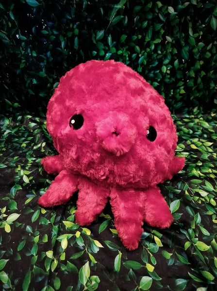 Ichi Trading Red Curly Octopus Plush KURUMOKO Medium 11" Plush NWT