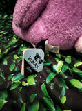 Kumax Yell Bear Purple Pink Black Medium 10" Plush NWT
