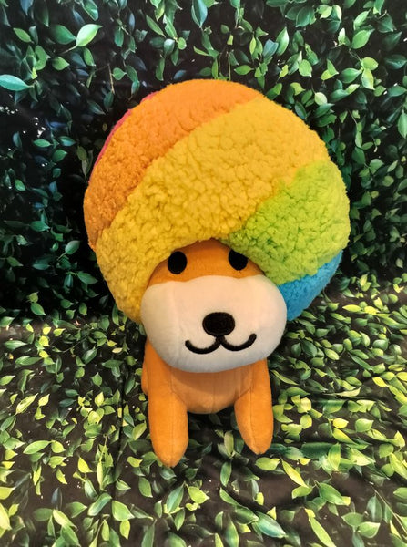 2019 San-X Co. Afro Ken Rainbow Puppy Dog Large 16" Plush NWT