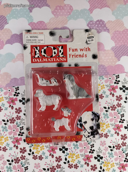 Vintage Walt Disney's 101 Dalmation Miniature Toy Set: Fun with Friends NOS