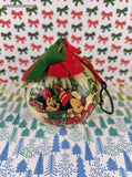 Vintage Christmas Holiday Walt Disney's Mickey Minnie Mouse Ornament, Clean