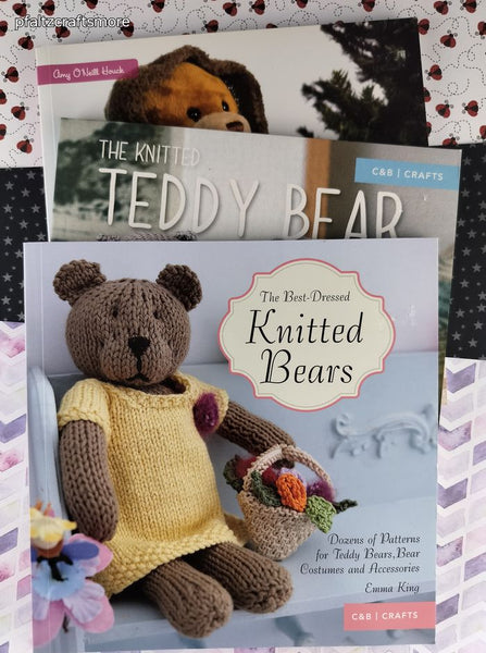 Knitting Crafty Softcover Books for Knitting Teddy Bears, Set/3 Softcovers
