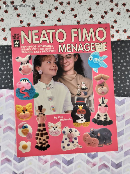 Vintage 1993 Hot Off the Press Neato Fimo Menagerie Softcover Booklet
