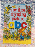 Vintage 1985 My First Rhyming Picture ABC Hardcover, Oversized Book