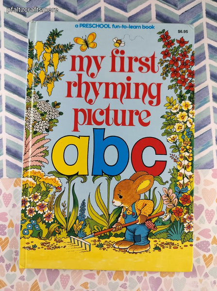 Vintage 1985 My First Rhyming Picture ABC Hardcover, Oversized Book