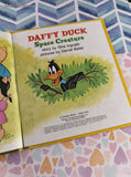 Vintage 1977 Tell-A-Tale Book, Daffy Duck Space Creature Hardcover