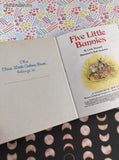 Vintage 1985 First Little Golden Book, Five Little Bunnies, Hardcover