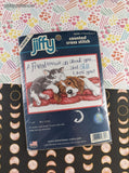 Vintage 2001 Dimensions Sunset Jiffy Counted Cross Stitch Cat & Dog SEALED