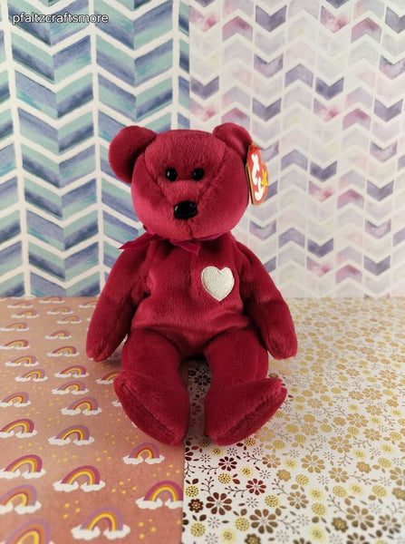 Vintage TY Beanie Baby - Valentina, Bear - February 14, 1998
