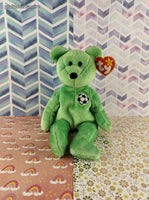 Vintage TY Beanie Baby - Kicks, Bear - August 16, 1998