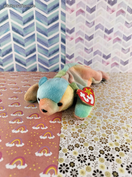 Vintage TY Beanie Baby - Sammy, Rainbow Bear - June 23, 1998
