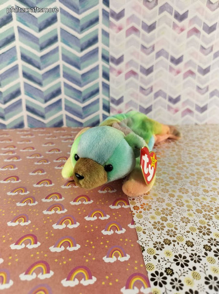 Vintage TY Beanie Baby - Sammy, Rainbow Bear - June 23, 1998