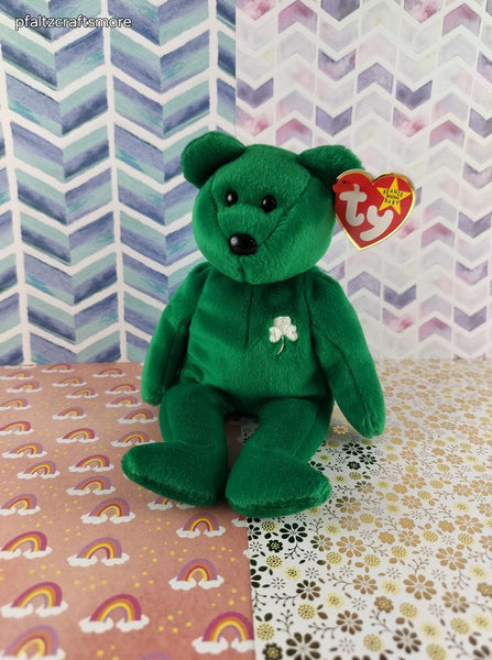 Vintage TY Beanie Baby - Erin, Bear - March 17, 1997