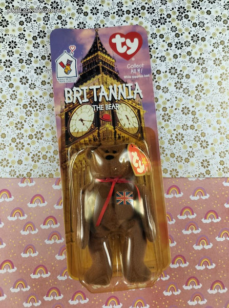 Vintage 1999 TY Ronald McDonald House Charities Britannia the Bear Teenie Beanie Baby NEW