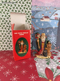 Vintage 1991 Santa's of the Nations Hand Painted Porcelain FIgurines, Set/6