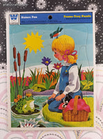 Vintage Whitman Nature Fun Cardboard Frame-Tray Puzzle, Nice & Clean