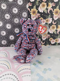 Vintage TY Beanie Baby - USA, Bear - July 4, 2000