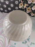 Vintage Fire King Ovenware Ivory Swirl Milk Glass 9" Mixing Bowl