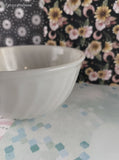 Vintage Fire King Ovenware Ivory Swirl Milk Glass 8" Mixing Bowl