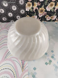 Vintage Fire King Ovenware Ivory Swirl Milk Glass 8" Mixing Bowl