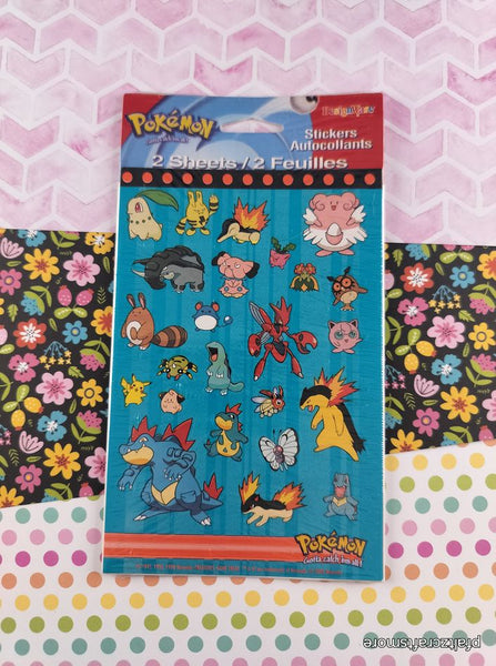 Vintage 2000 Official Nintendo DesignWare Pokemon Stickers, New & Sealed Pack of 2 Sheets