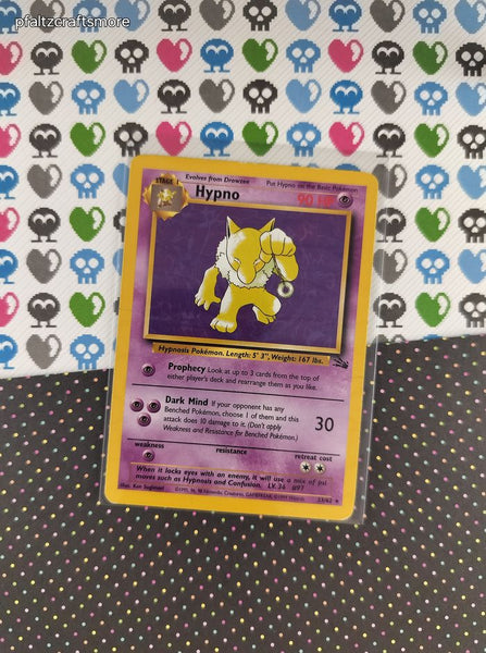 Vintage Rare - Hypno Fossil Non-Holo Pokemon Card 23/62 - LP