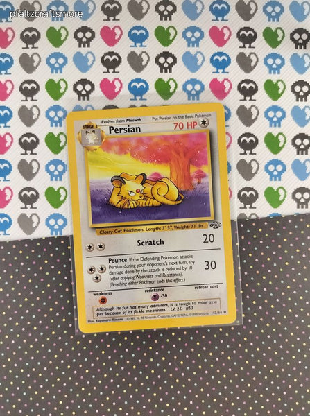 Vintage Uncommon - Persian Jungle Non-Holo Pokemon Card  42/64 - VG (B)