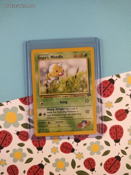 Vintage Common - Koga's Weedle Gym Challenge Non-Holo Pokemon Card 82/132 - NM