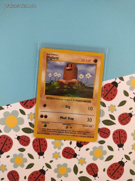 Vintage Common - Shadowless Diglett Base Set Pokemon Card 47/102 - LP (B)